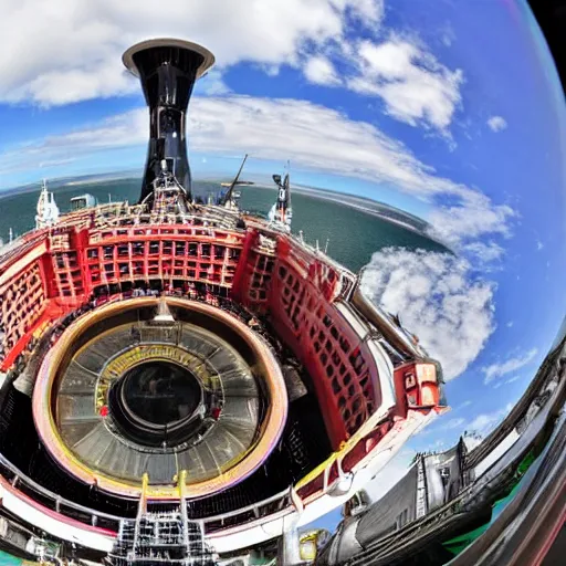 Prompt: a fisheye lens photo of the queen elizabeth ii