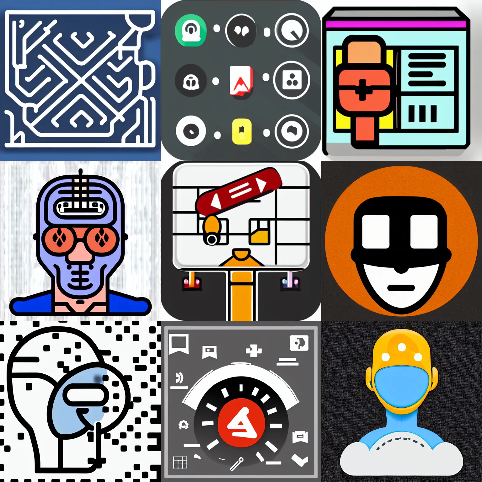 Prompt: Icon for an AI app