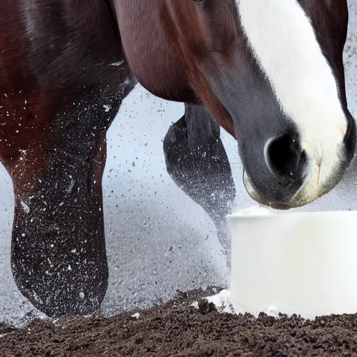 Image similar to horse snorting white powder