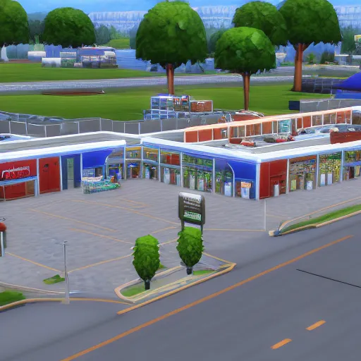 Image similar to Costco in sims 4