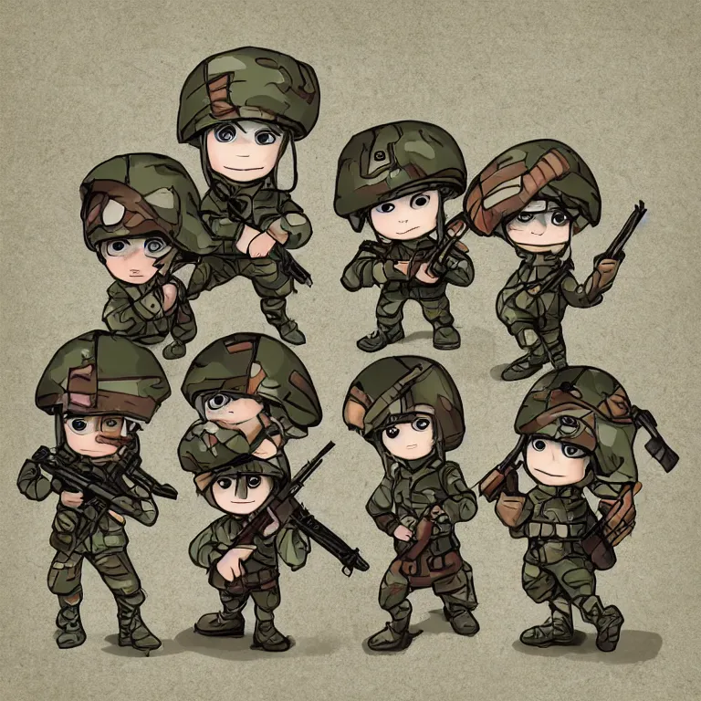 Image similar to chibi soldiers