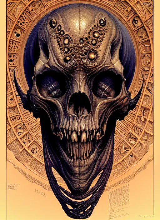 Prompt: symmetry!! portrait of grotesque and gruesome alien skull, cosmic horror, lovecraftian horror, intricate, horror!! highly detailed, digital painting, artstation, giger concept art, smooth, sharp focus, illustration, art by artgerm and greg rutkowski and alphonse mucha and junji ito, 8 k