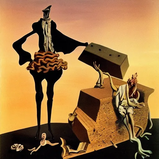 Image similar to lost chapter of dom quixote by salvador dali bunuel