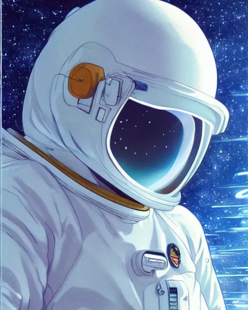 Image similar to walter white astronaut, art by makoto shinkai and alan bean, yukito kishiro