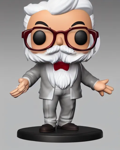 full body 3 d render of col sanders as a funko pop!,, Stable Diffusion