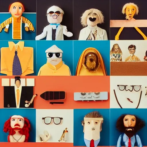 Prompt: wes anderson puppets