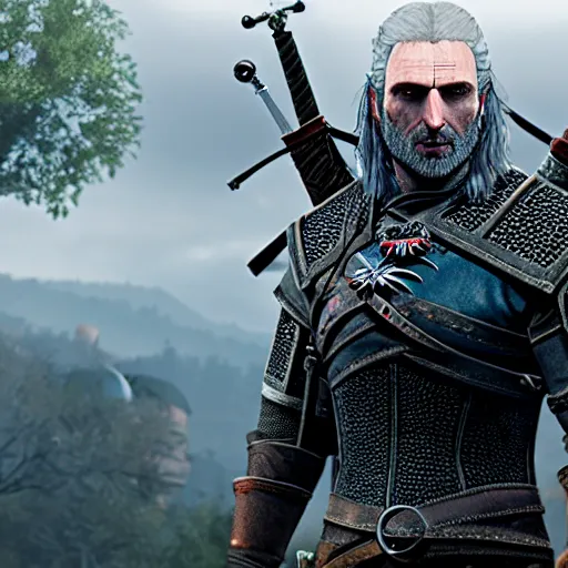 Image similar to andrew lincoln in the witcher 3