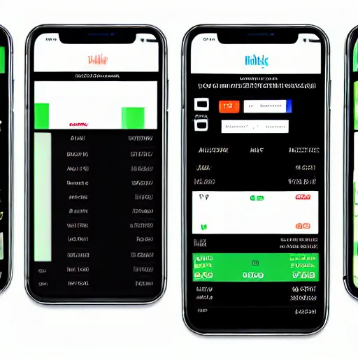 Image similar to high fidelity mockup designs for a stock trading mobile app