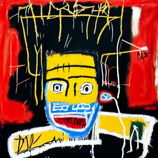 Prompt: a new Jean-Michel Basquiat painting