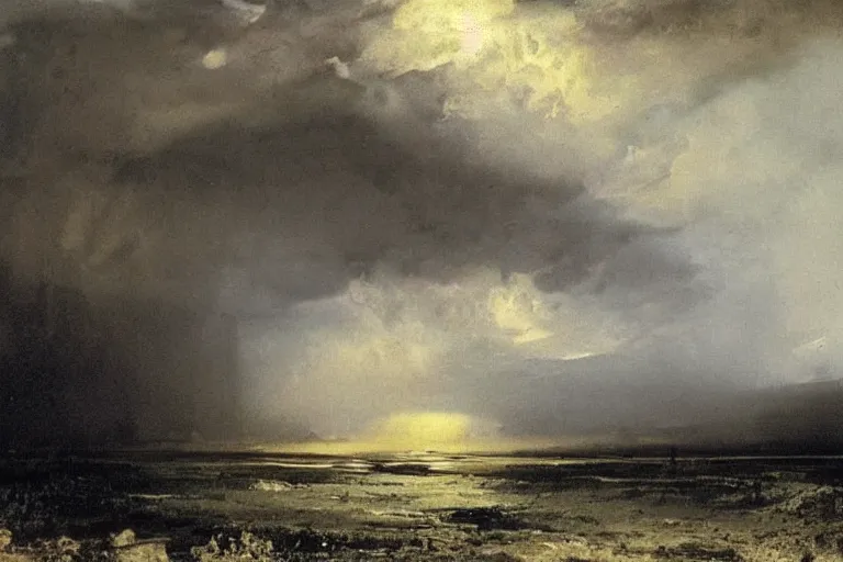 Image similar to awesome landscape rain by peder balke