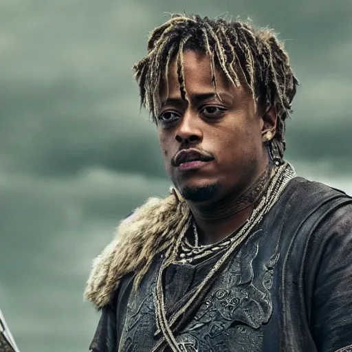 Image similar to juice wrld in Vikings very detailed 4k quality super realistic