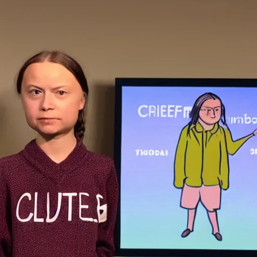 Prompt: greta thunberg climate presentation