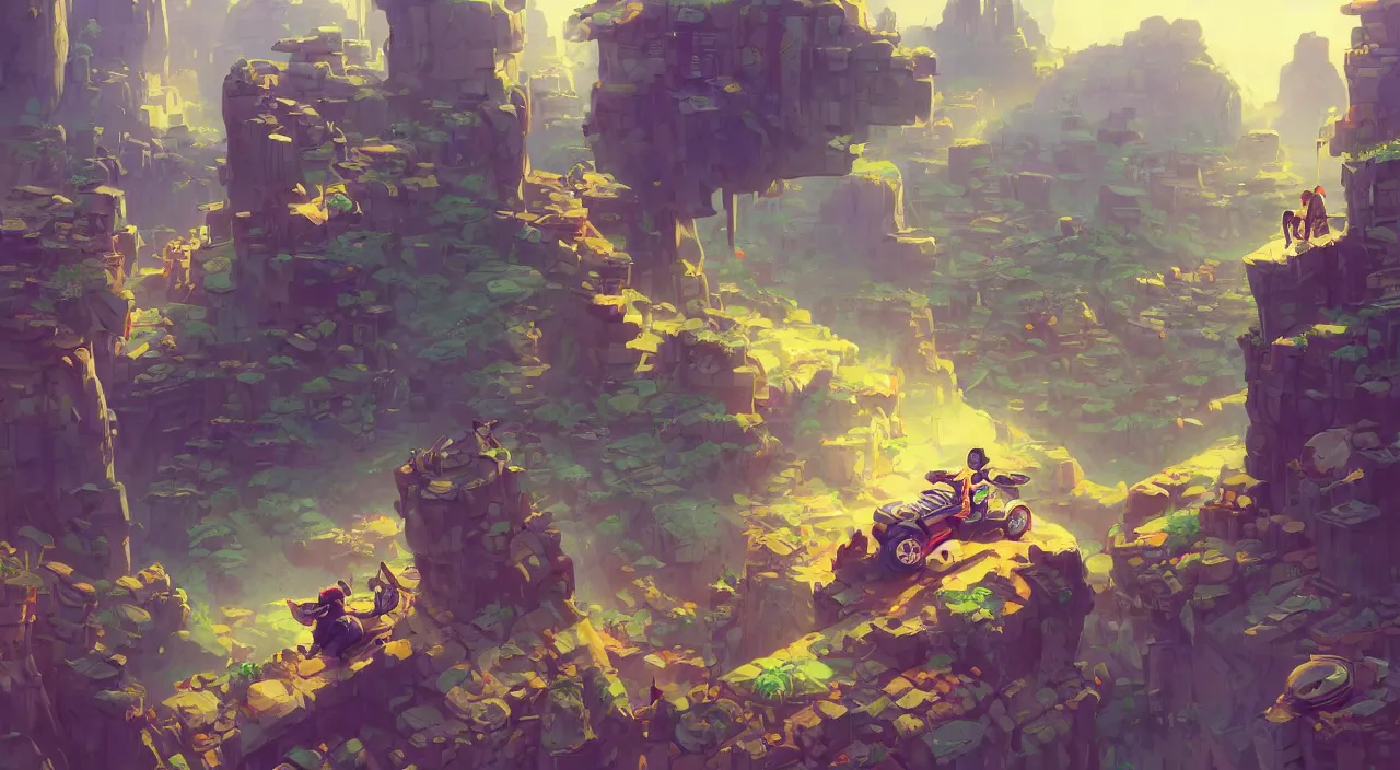 Image similar to grounded camera arabian marketplace skyup vivid tissu color fabric greeble block jungle dirt wall fortress volume lighting shine video game icon, 2 d game art gta cover, official fanart behance hd artstation by jesper ejsing, by rhads, makoto shinkai and lois van baarle, ilya kuvshinov, rossdraws