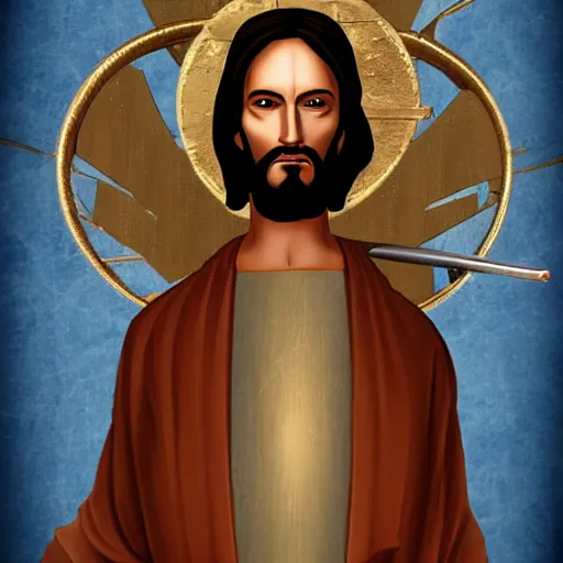 Image similar to steampunk Jesus