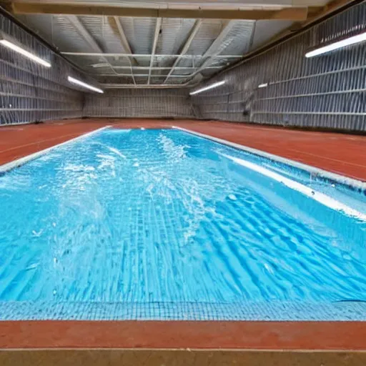 Prompt: empty swimming pool filled with hair to the top