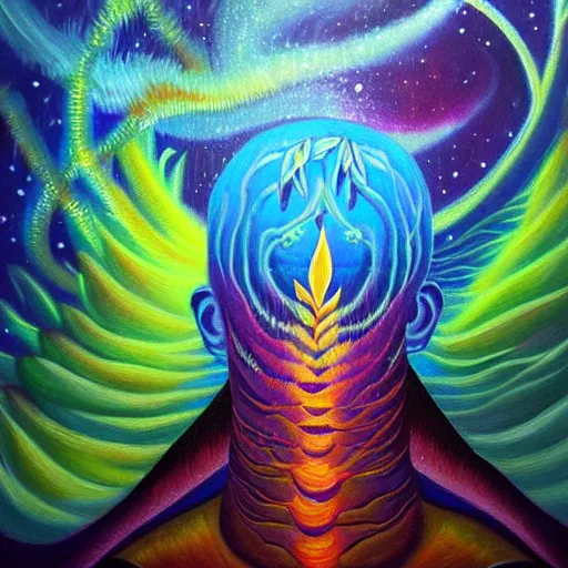 Image similar to failed initiation ayahuasca journey, astral spirit space journey in oil painting, ayahuasca, trending on artstation, award winning, emotional by aoshima, chiho