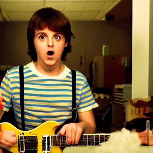 Image similar to Paul McCartney as Dustin in Stranger Things