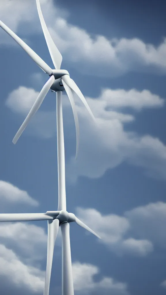 Prompt: a Wind turbine made of white cloud, volumetric lightin, highly detailed, digital painting, artstation, concept art, smooth, sharp focus, blue sky, sunshine,