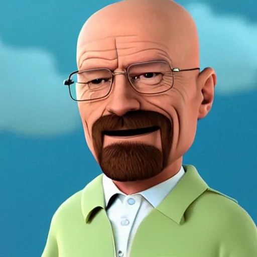 Image similar to walter white as a pixar character