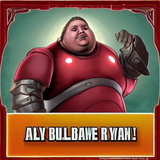 Prompt: Baldurs gate profile picture of morbidly obese Ironman