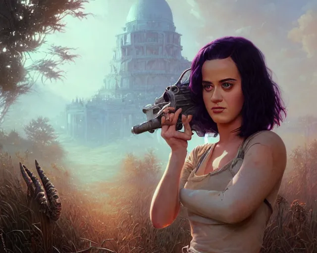 Prompt: highly detailed portrait of katy perry, in the walking dead, stephen bliss, unreal engine, fantasy art by greg rutkowski, loish, rhads, ferdinand knab, makoto shinkai and lois van baarle, ilya kuvshinov, rossdraws, tom bagshaw, global illumination, radiant light, detailed and intricate environment