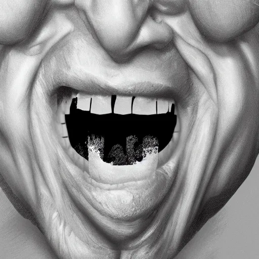 Prompt: A giant join in the joe biden's mouth, smoke, amazing detail, realistic digital art, artstation