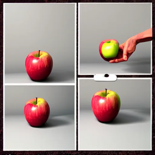 Image similar to an apple lifting weight