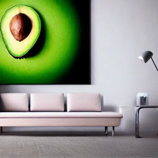 Image similar to an armchair in the shape of an avocado cinematic lightning 4k award winning artstation