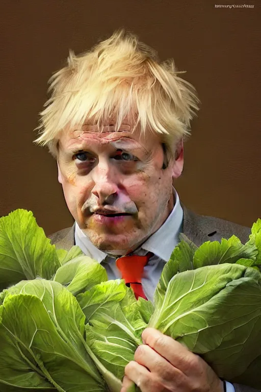 Image similar to boris johnson as garden bed for cabbage, realistic portrait, symmetrical, highly detailed, digital painting, artstation, concept art, smooth, sharp focus, illustration, cinematic lighting, art by artgerm and greg rutkowski and alphonse mucha