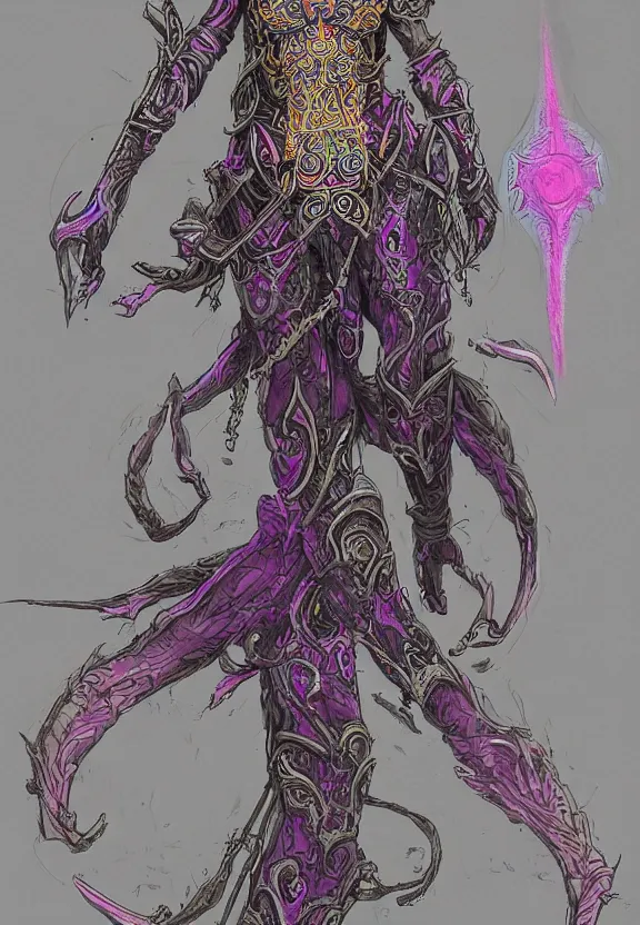 Prompt: concept art of female Void Walker, slavic style, intricate details, colourful, by Randy Vargas and Arthur Adams