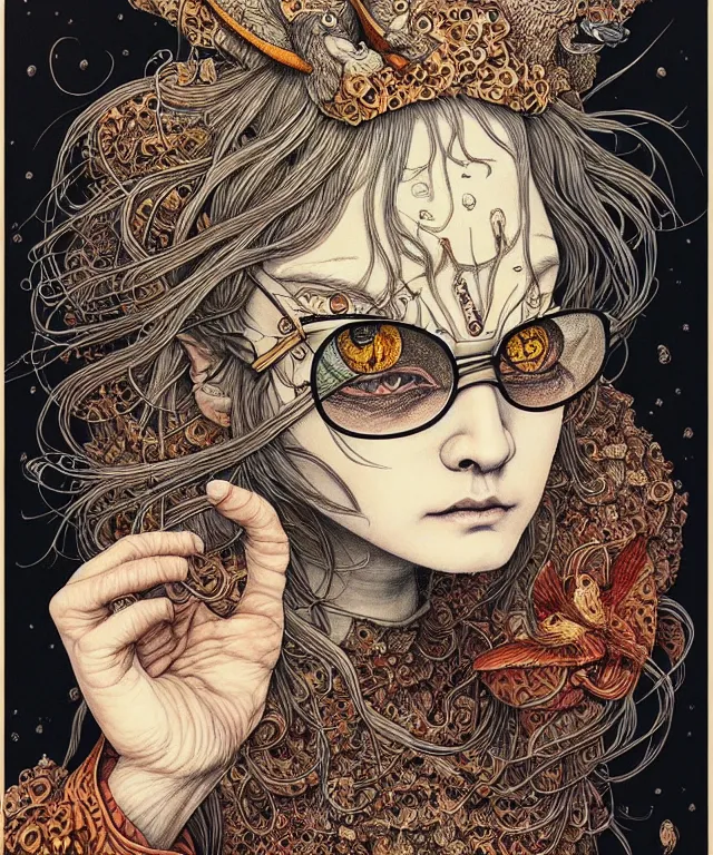 Image similar to portrait painted in jacek yerka style drawn by vania zouravliov and takato yamamoto, inspired by harry potter, intricate acrylic gouache painting, high detail, sharp high detail, artstation