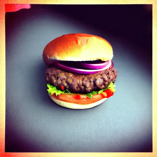 Image similar to anamorphic half cat, half burger