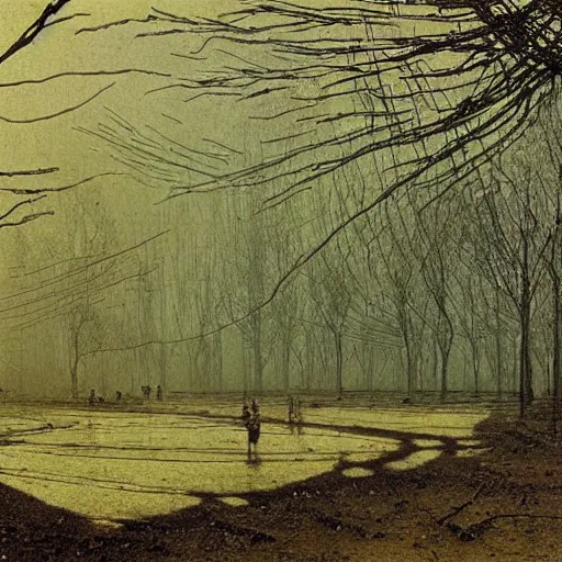 Prompt: A dendritic network of neurons coming from a large brain + concept art + by John Atkinson Grimshaw