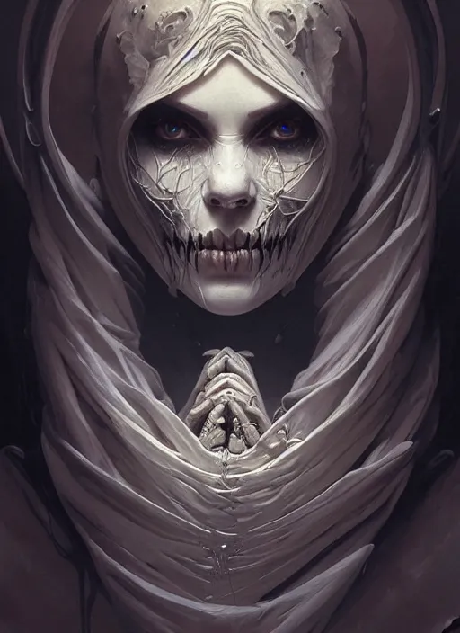 Prompt: symmetry!! portrait of a ghoul, horror, moody lights!! intricate, scary, highly detailed, digital painting, artstation, concept art, smooth, sharp focus, illustration, art by artgerm and greg rutkowski and alphonse mucha