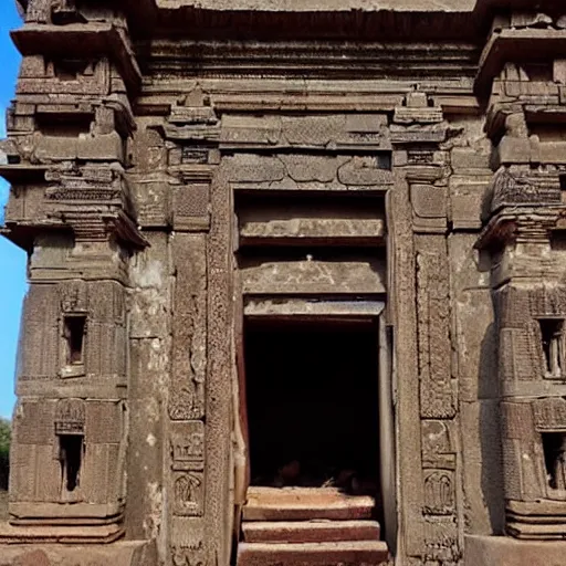 Image similar to a portal opening in a huge anciient indian temple