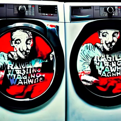 Image similar to rage against the washing machine