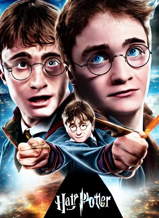 Image similar to harry Potter and the bitcoin wizard, movie poster