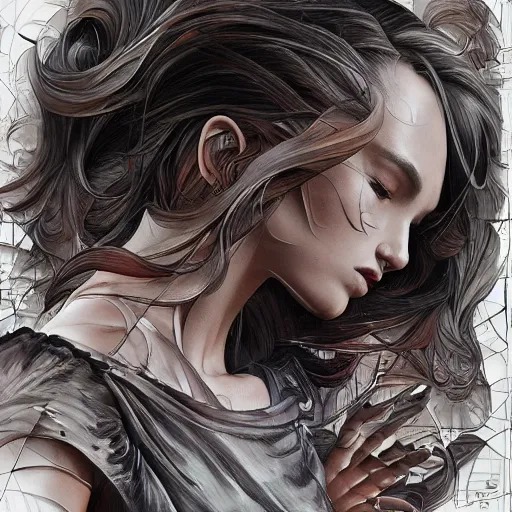 Prompt: art by artgerm, frank gehry, john stephens, android jones