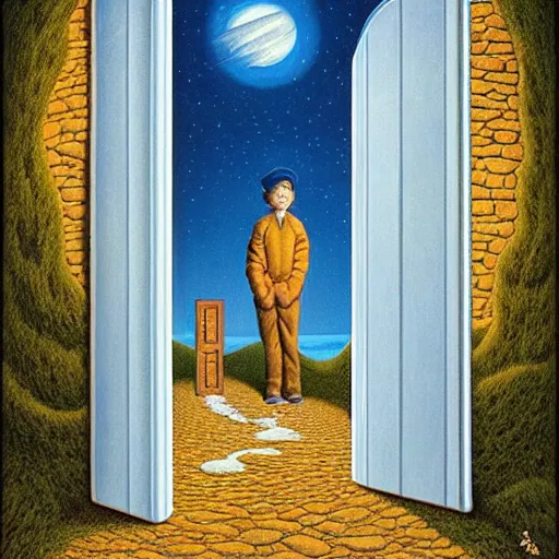 Image similar to The Impossible Door, by Rob Gonsalves,