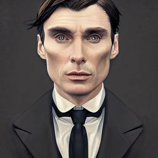 Image similar to a portrait of cillian murphy as tommy shelby in atlantis, highly detailed, realistic face, digital art, epic, fantasy, in the style of artgerm, sharp, artstation