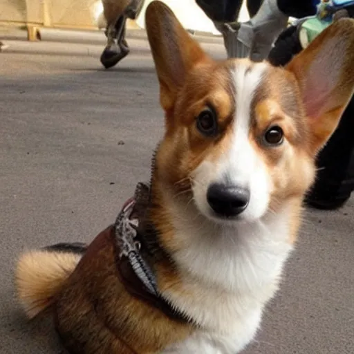 Image similar to corgi dog detective