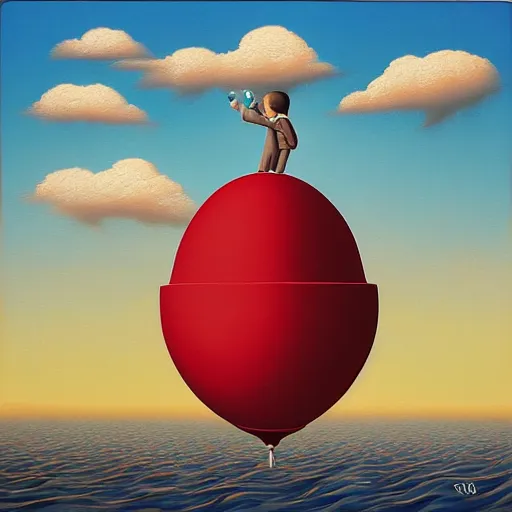 Image similar to a place of joy, an ultrafine detailed painting by rafal olbinski, behance contest winner, pop surrealism, detailed painting, very detailed, minimalist, skeuomorphic, airbrush art