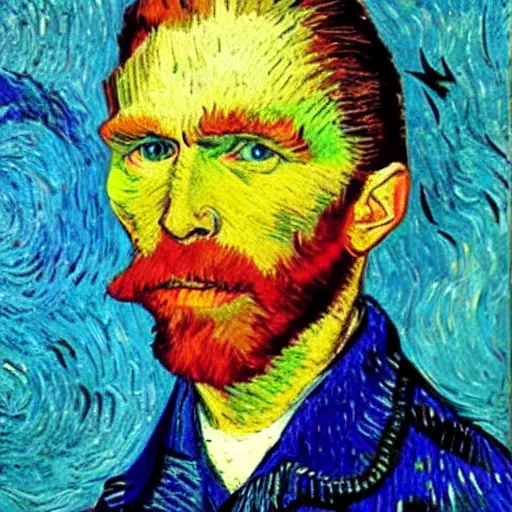 Image similar to Jerma the sus guy, Vincent van Gogh painting