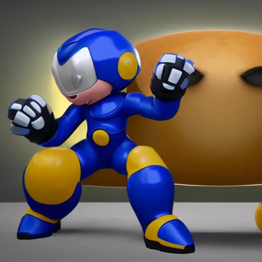 Image similar to Chonkers Megaman unreal engine render