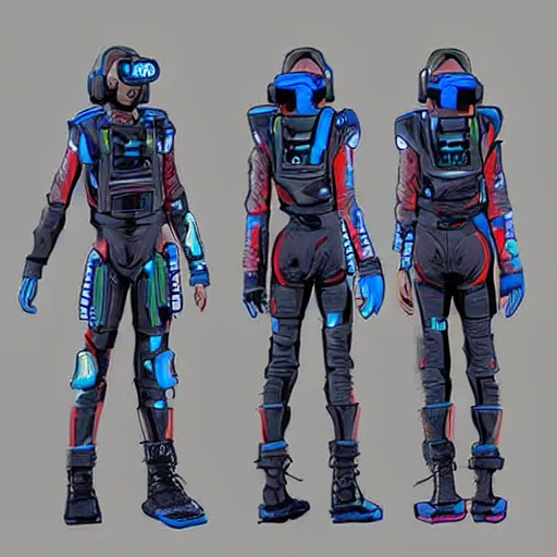 Image similar to Hosea. Apex legends cyberpunk pilot in jumpsuit. Concept art by James Gurney and Mœbius.