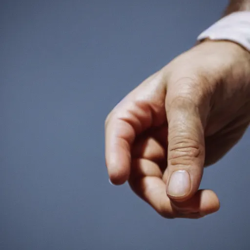 Image similar to macro 8 mm picture of one of the hands of an adult human male