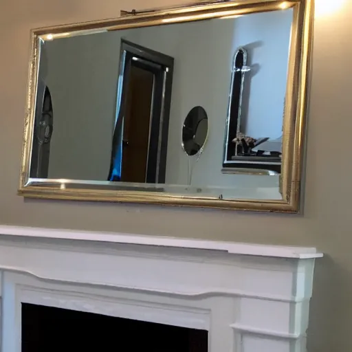 Prompt: a mirror reflecting a mirror