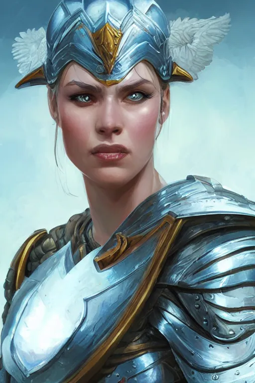 Image similar to amazon valkyrie athena, d & d, fantasy, portrait, highly detailed, headshot, digital painting, trending on artstation, concept art, sharp focus, illustration, art by artgerm and greg rutkowski and magali villeneuve