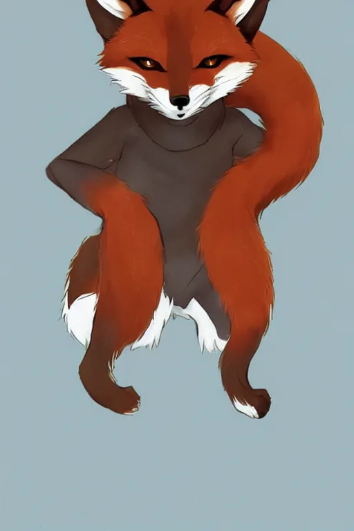 Image similar to a fox fursona, trending on artstation, by kawacy, furry art, digital art