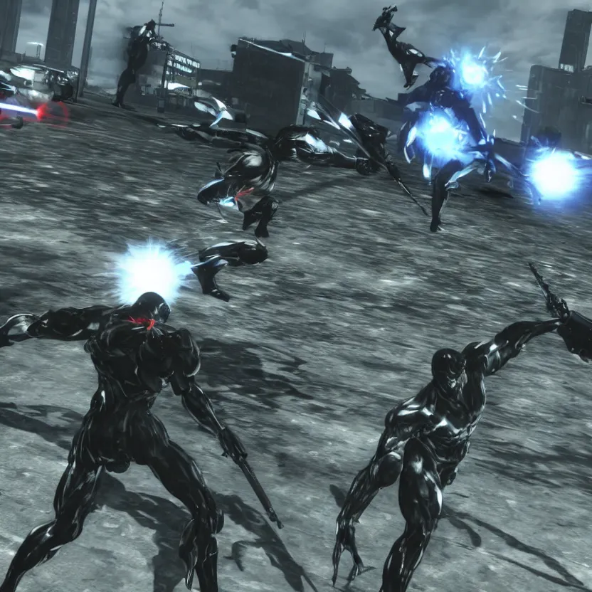 Prompt: ingame gameplay of metal gear rising on the nintendo 64